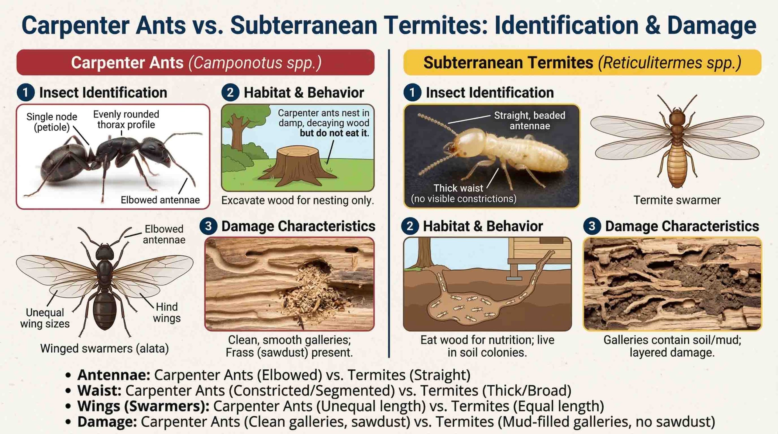 Carpenter Ants vs Termites 7 Easy Identification Tips