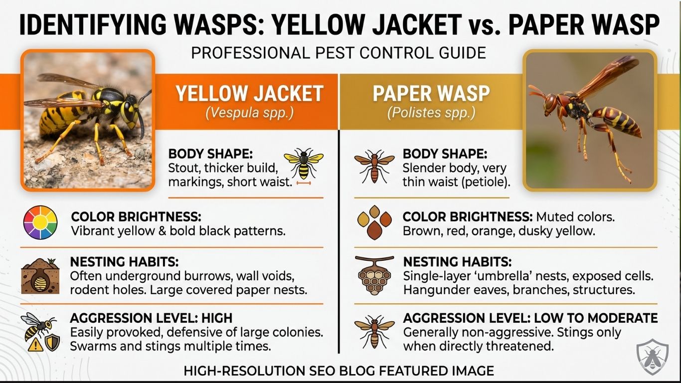 Yellow and Black Striped Wasp Identification | Danger Guide CT