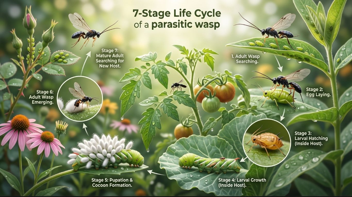 Parasitic Wasp Life Cycle: 7 Stages Explained | CT Guide