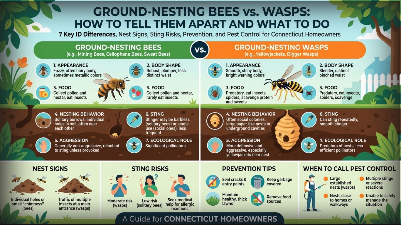 Ground Nesting Bees Wasps: 7 Key Differences